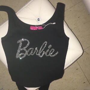 Barbie Rhinestone Crop Tank